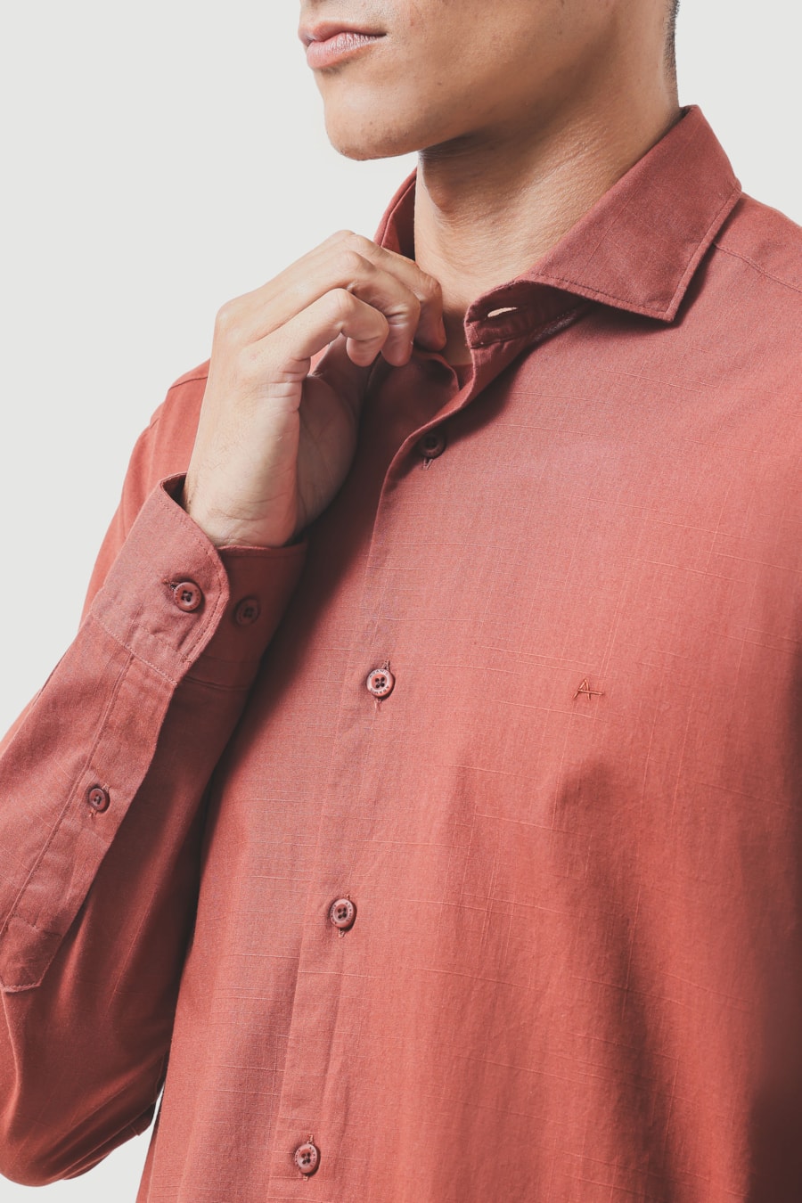 Camisa Manga Longa Slim Flame Bosco Telha — foto 3 de 6
