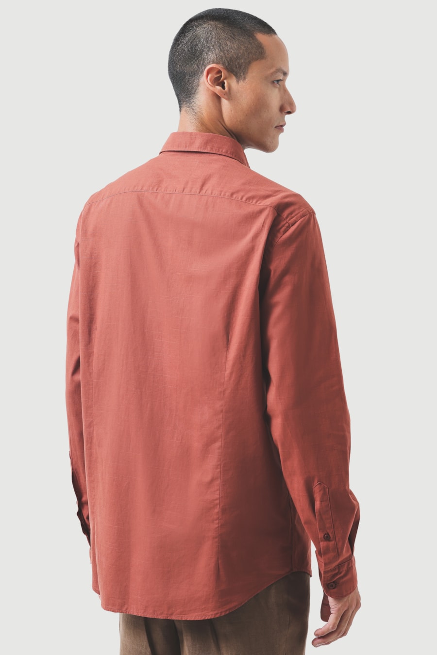 Camisa Manga Longa Slim Flame Bosco Telha — foto 4 de 6