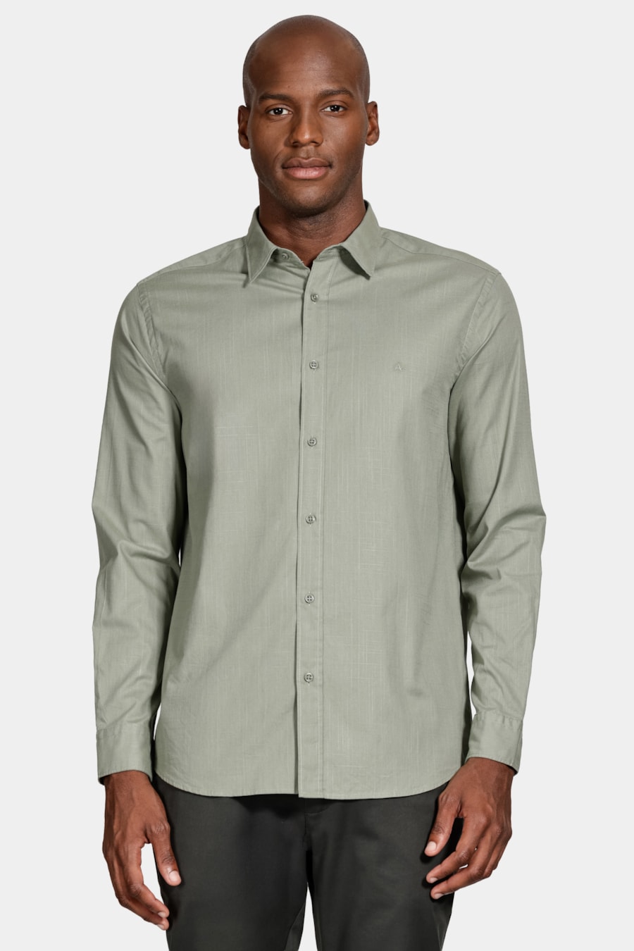 Camisa Manga Longa Slim Flamê Bosco Verde Folha — foto 1 de 6