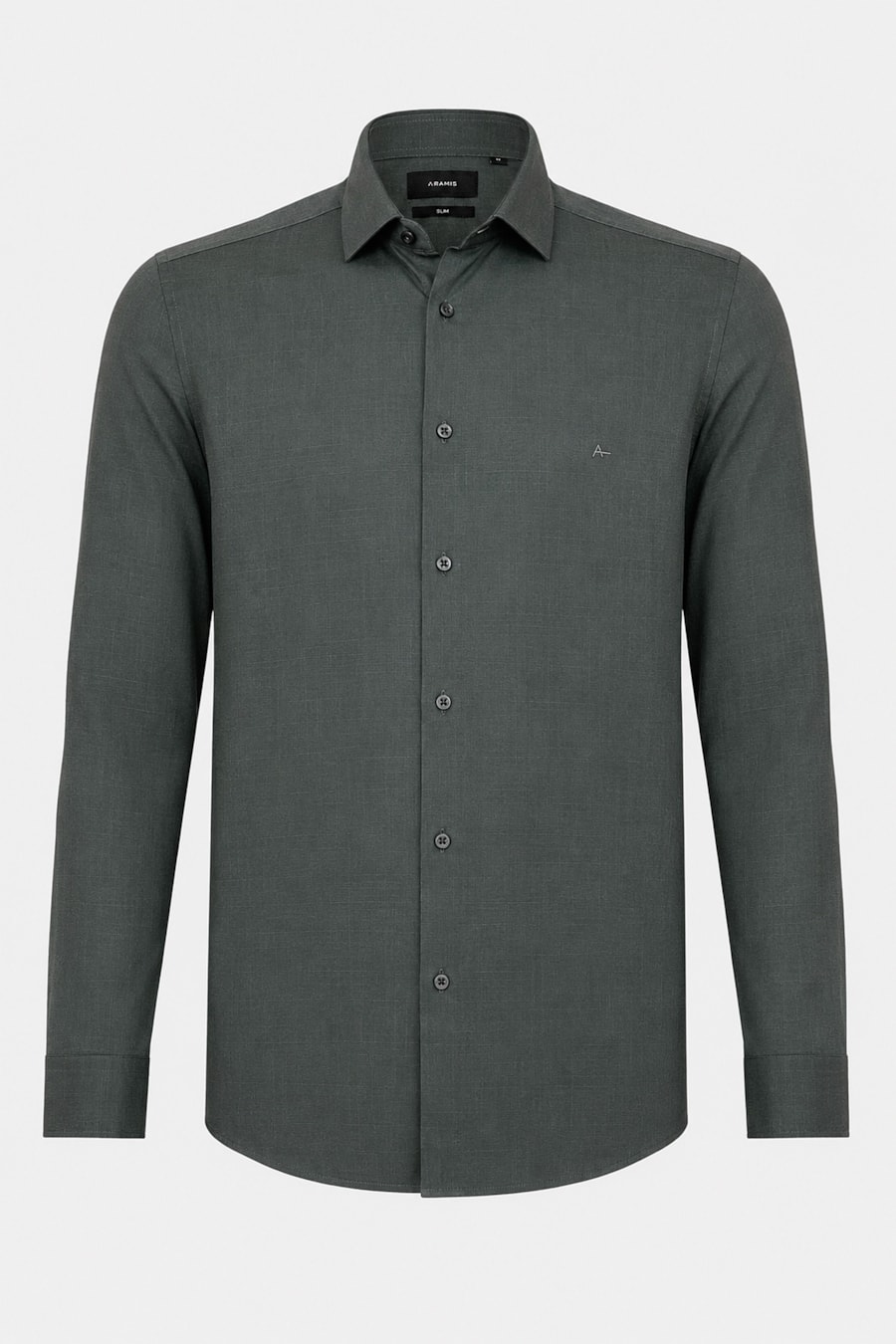 Camisa Manga Longa Slim Flame Bosco Verde Gris — foto 5 de 6