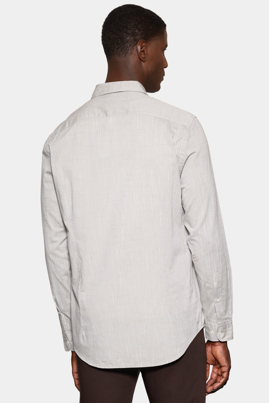 Camisa Manga Longa Slim Flame Bosco Verde Mescla — foto 4 de 6