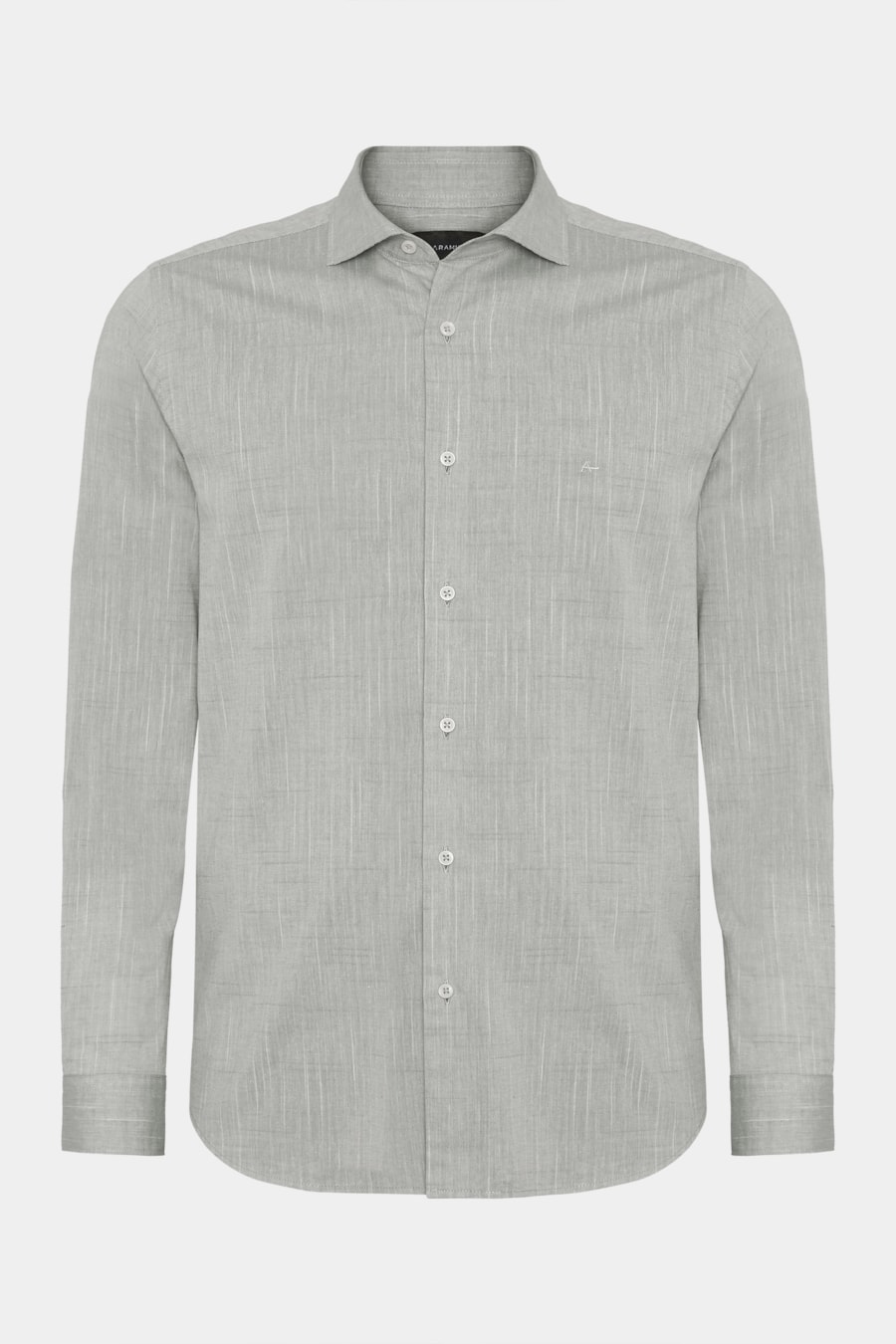 Camisa Manga Longa Slim Flame Bosco Verde Mescla — foto 5 de 6