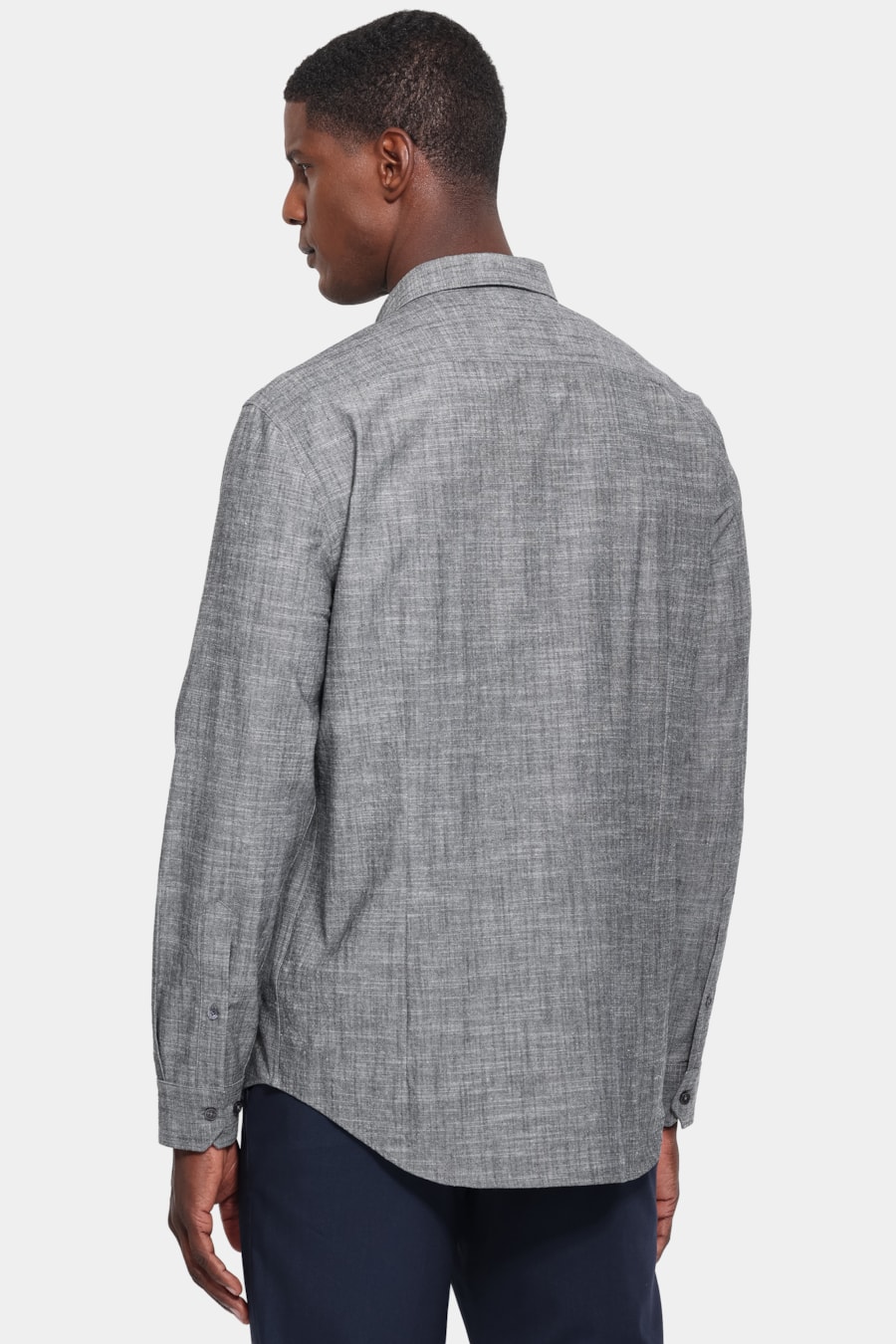 Camisa Manga Longa Slim Flamê Preto — foto 4 de 6