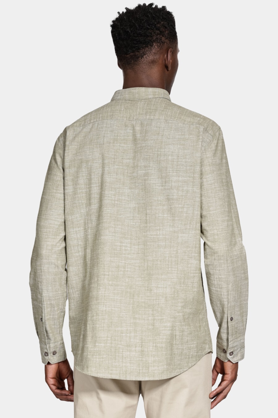 Camisa Manga Longa Slim Flamê Verde Militar — foto 4 de 6