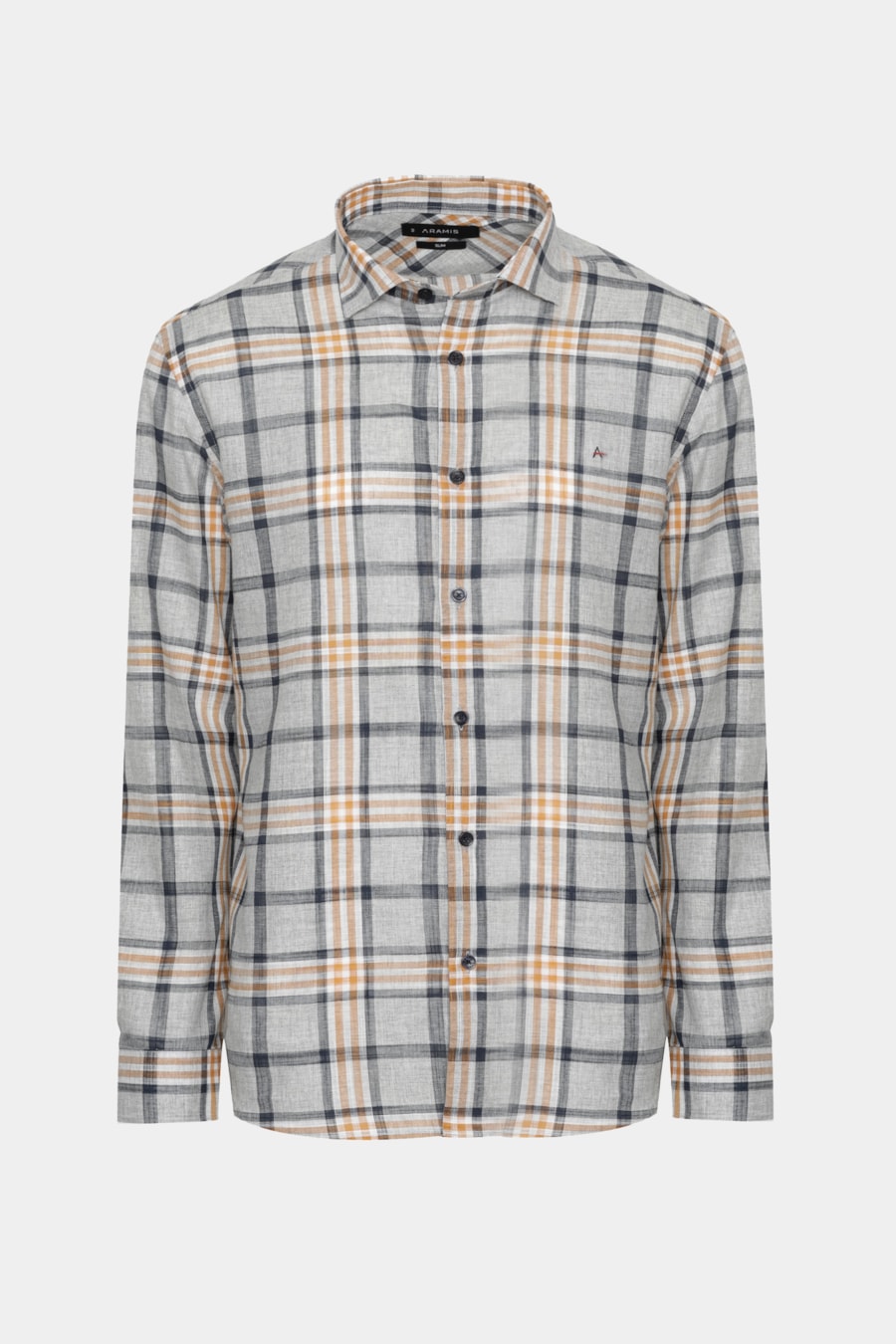 Camisa Manga Longa Slim Flame Xadrez Marinho — foto 6 de 6