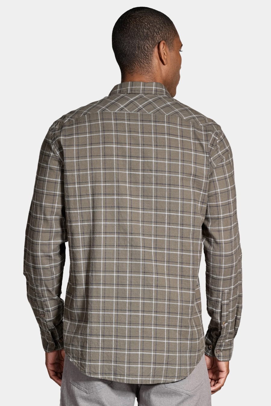 Camisa Manga Longa Slim Flamê Xadrez Verde/Marinho — foto 4 de 5