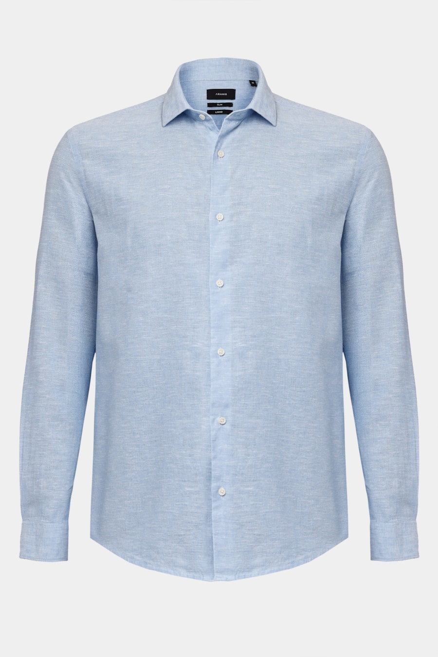 Camisa Manga Longa Slim Linho Algodao Surat Azul — foto 5 de 6