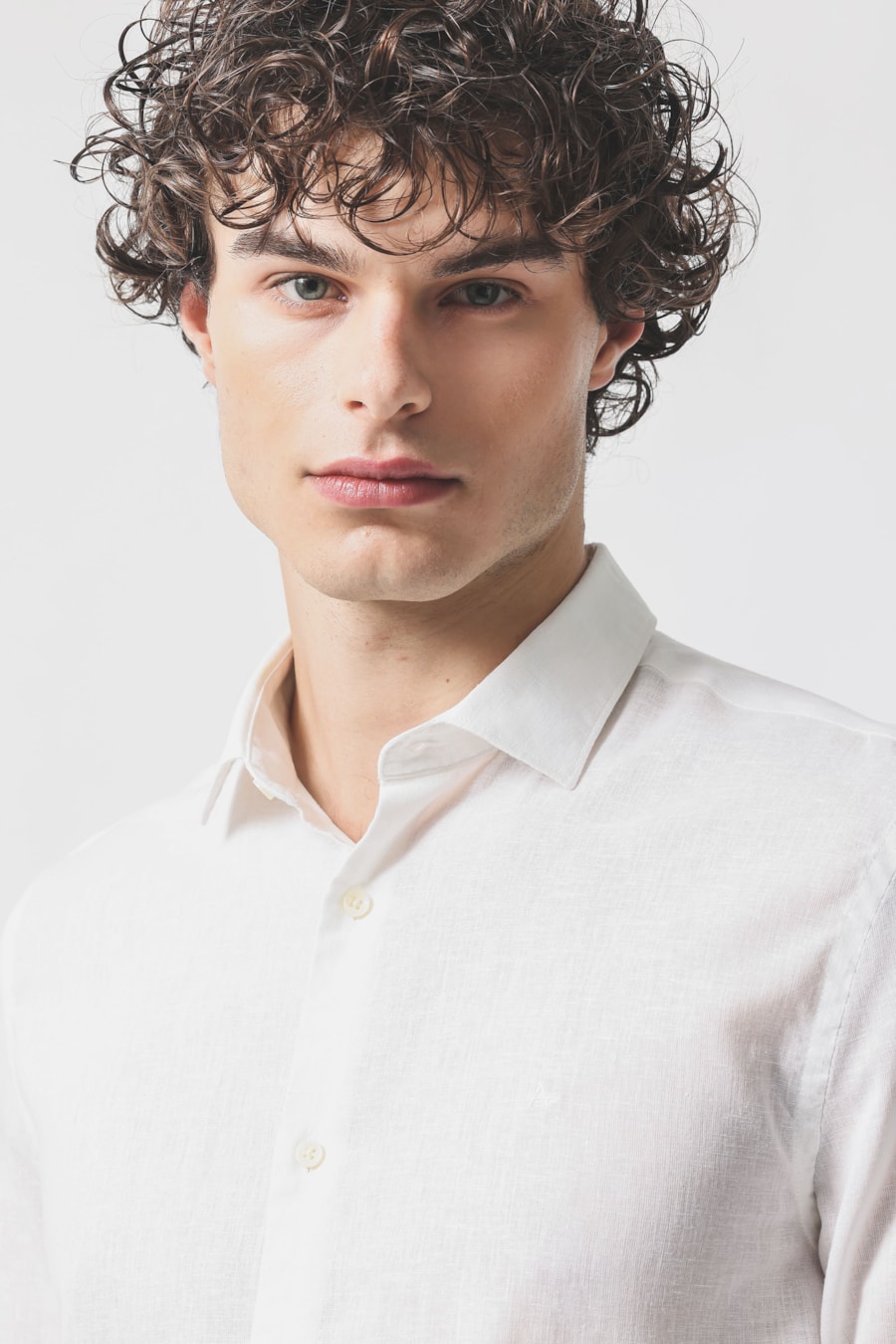 Camisa Manga Longa Slim Linho Algodao Surat Branco — foto 3 de 6