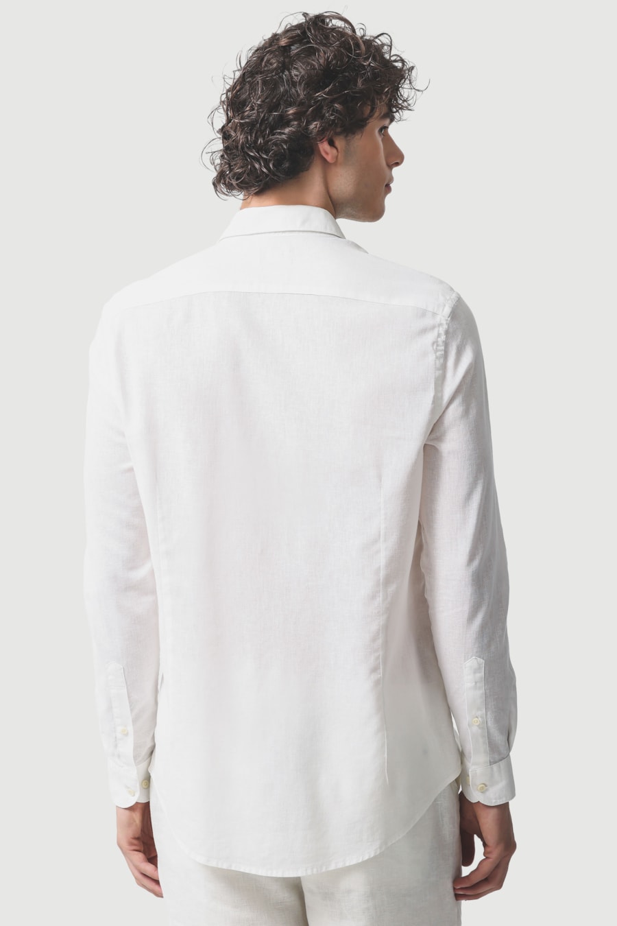 Camisa Manga Longa Slim Linho Algodao Surat Branco — foto 4 de 6