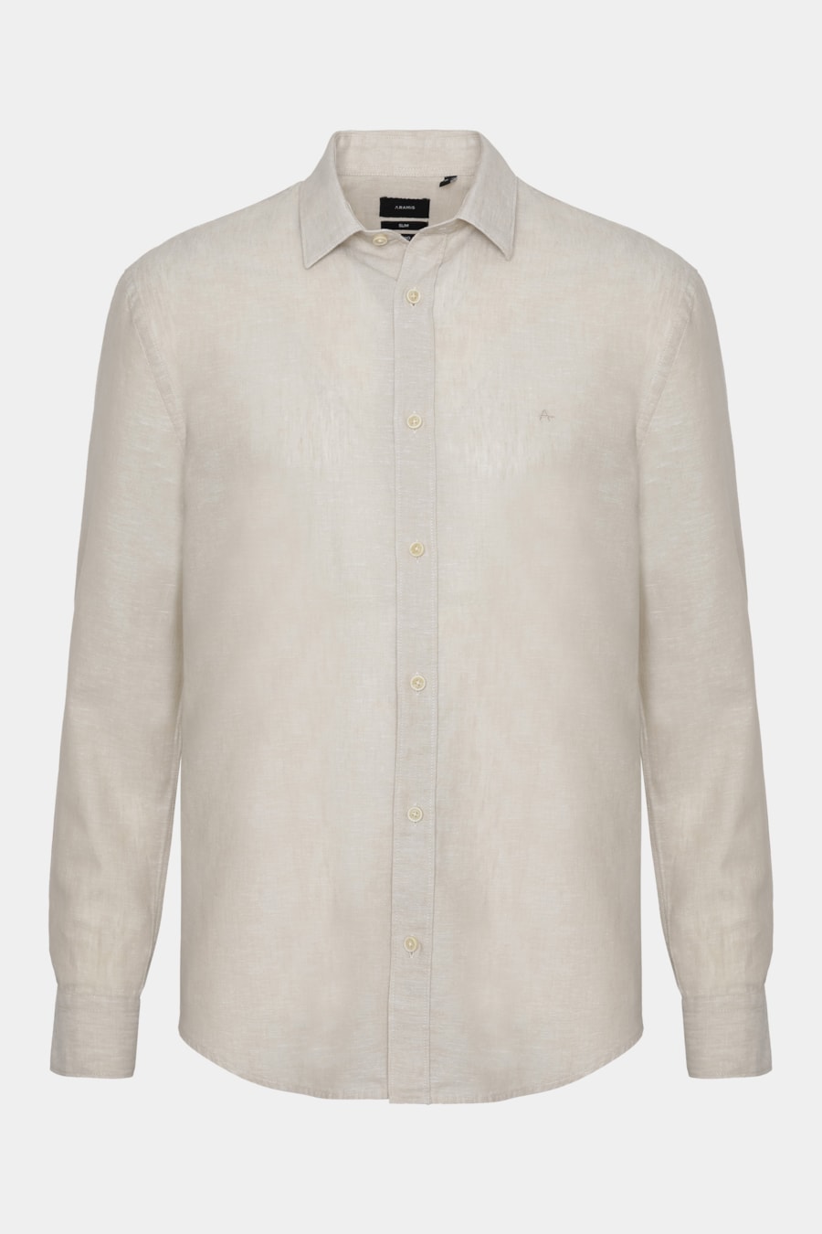 Camisa Manga Longa Slim Linho Caqui — foto 5 de 6