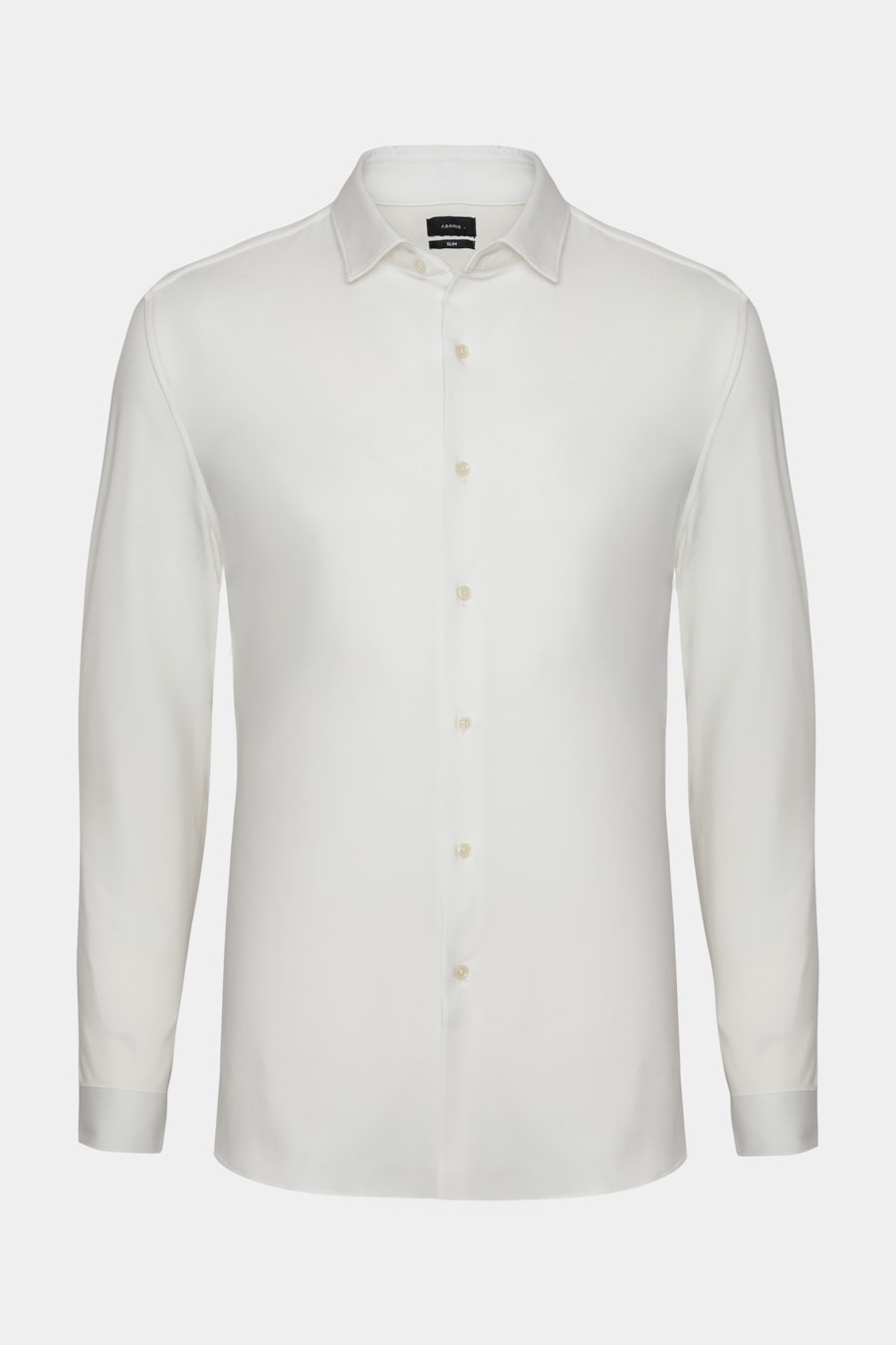 Camisa Manga Longa Slim Malha Mista Italiana Off White — foto 5 de 6