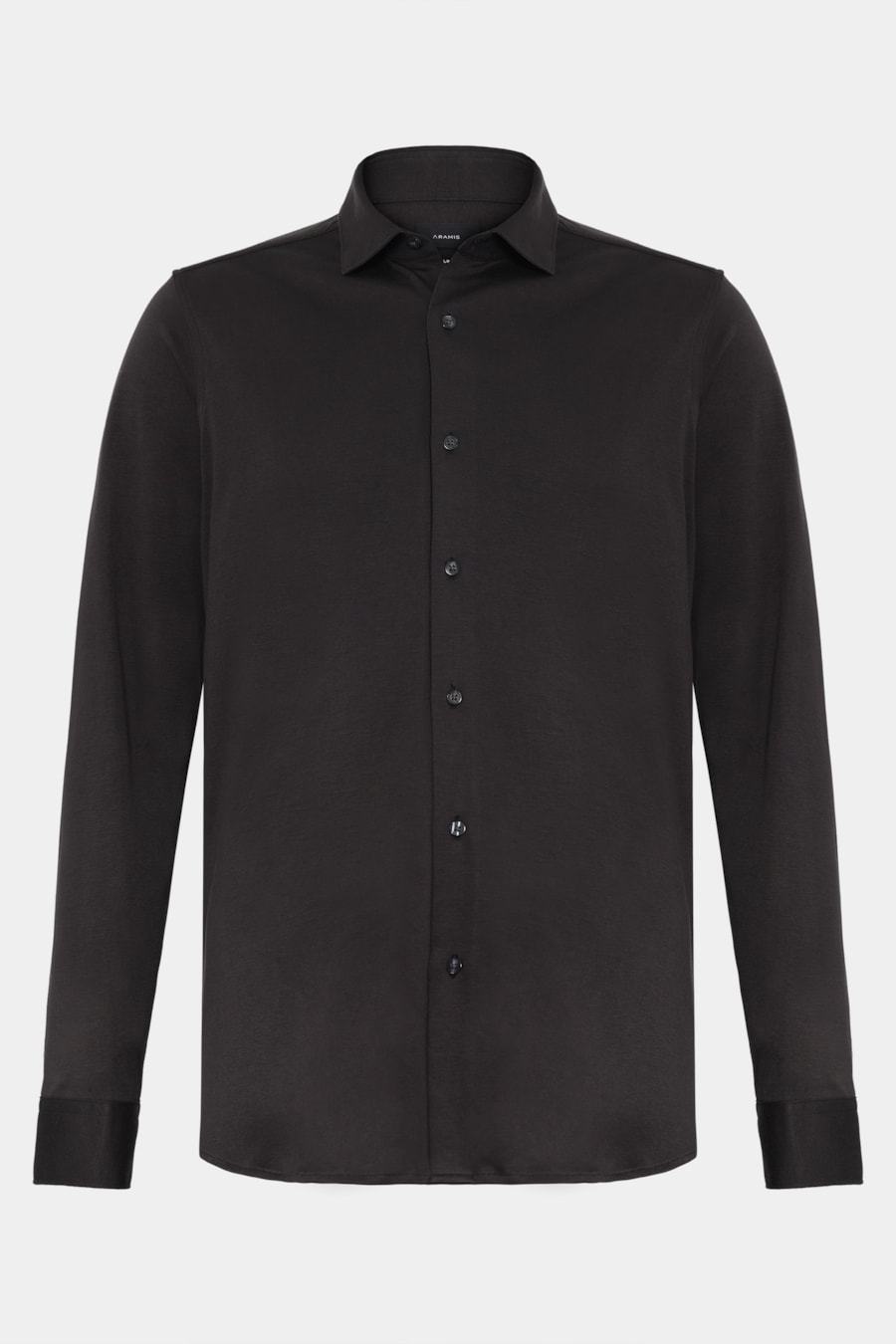 Camisa Manga Longa Slim Malha Supima Preto — foto 5 de 6