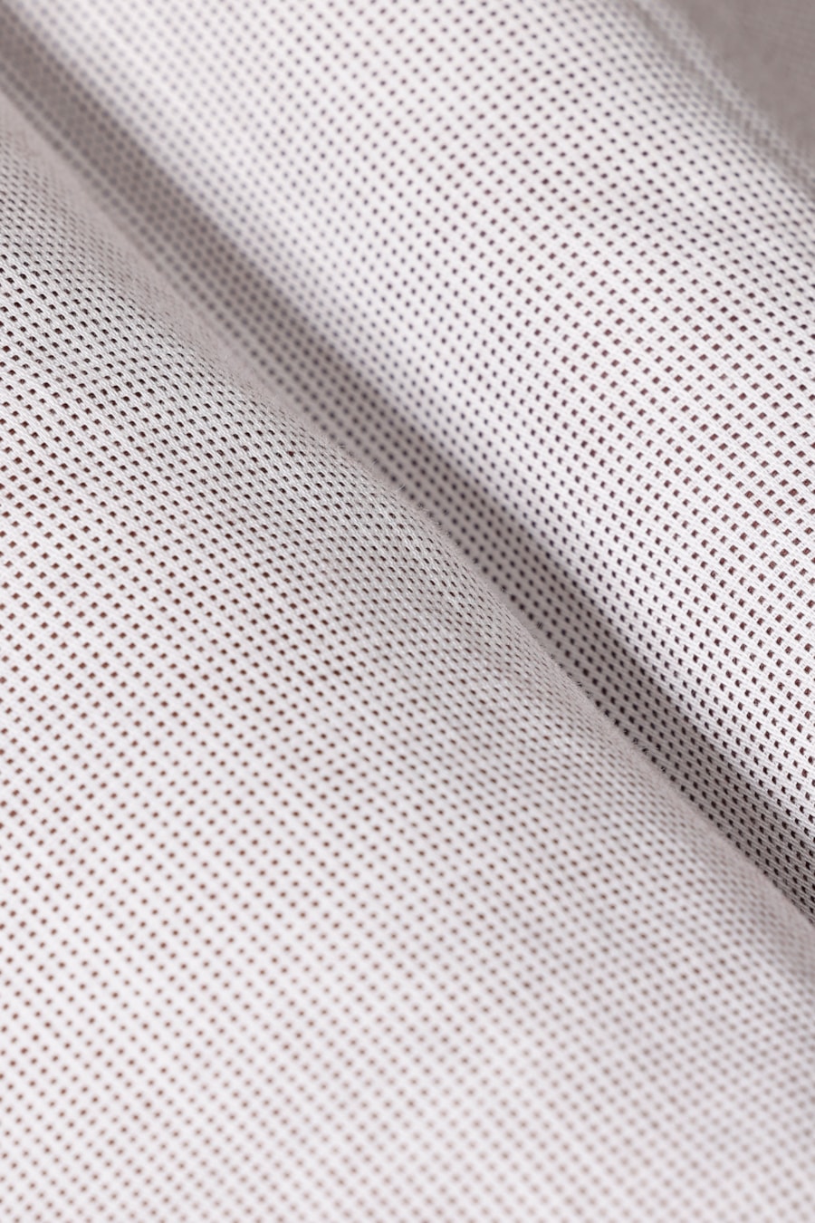 Camisa Manga Longa Slim Maquineta Pontilhada Branco C/Caqui — foto 6 de 6
