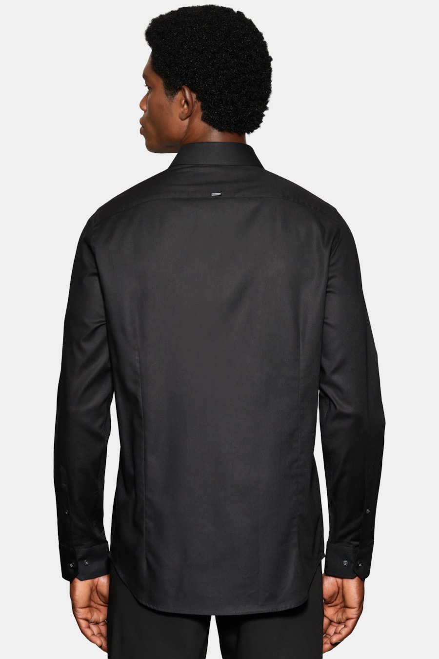 Camisa Manga Longa Slim Maquineta Stretch Preto — foto 4 de 6