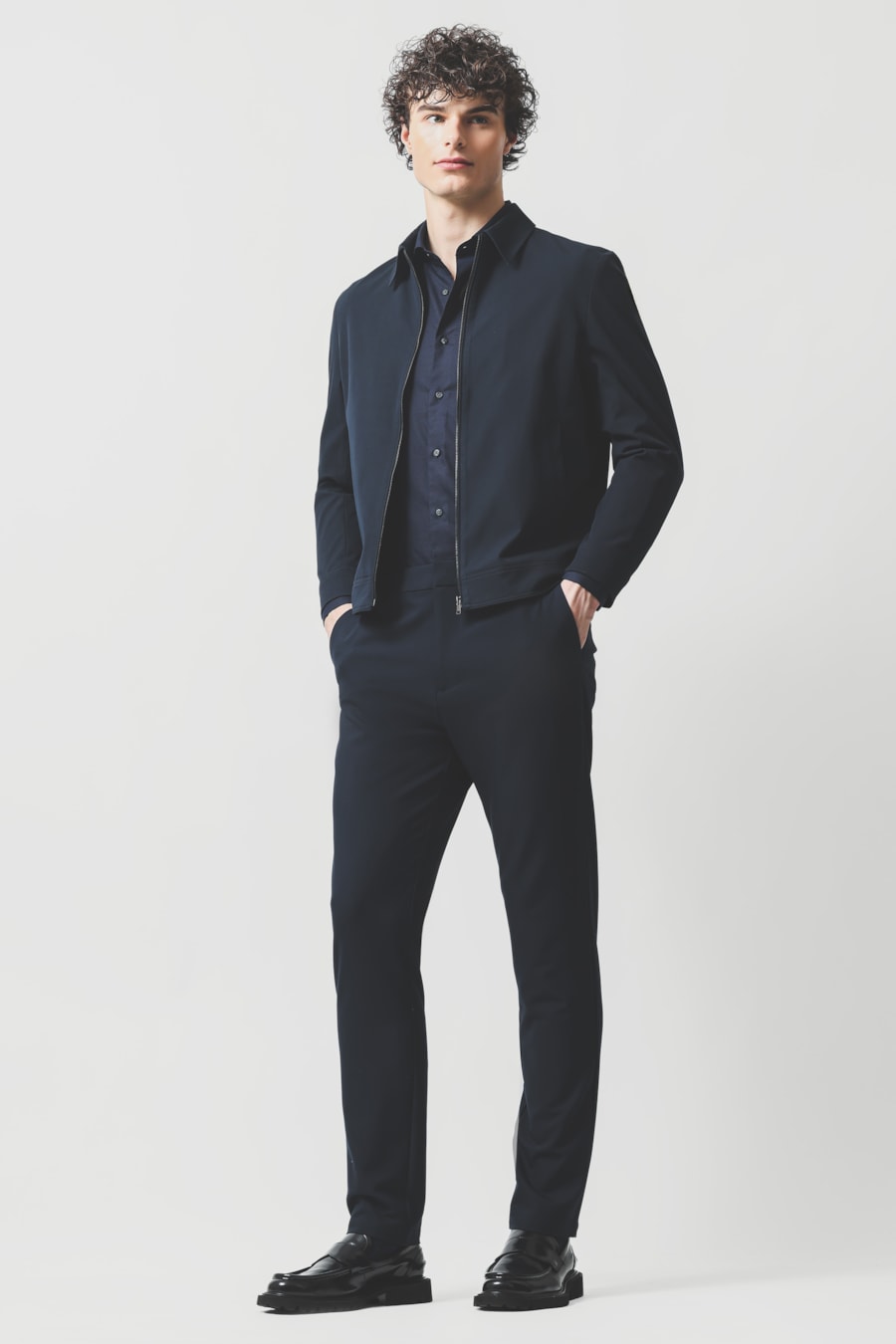 Camisa Manga Longa Slim Maquinetada Preto — foto 2 de 6