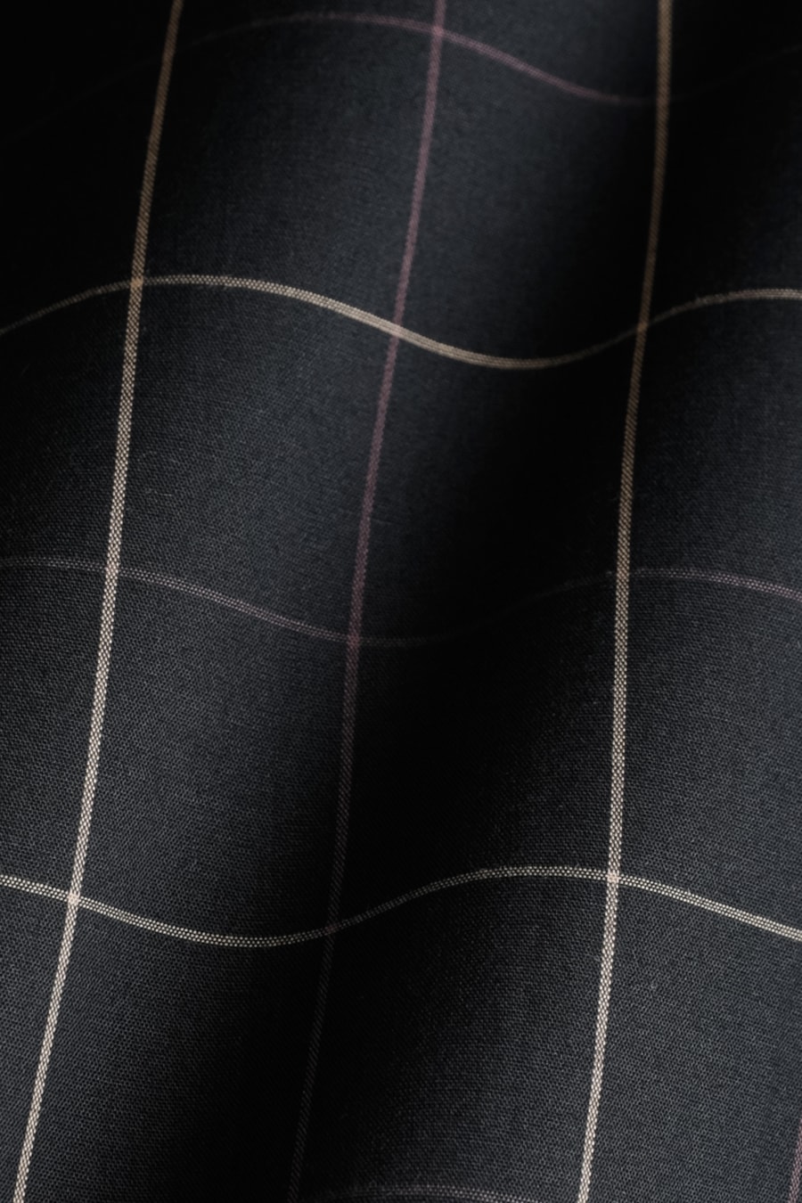 Camisa Manga Longa Slim Maxi Xadrez Preto C/ Caqui — foto 2 de 2