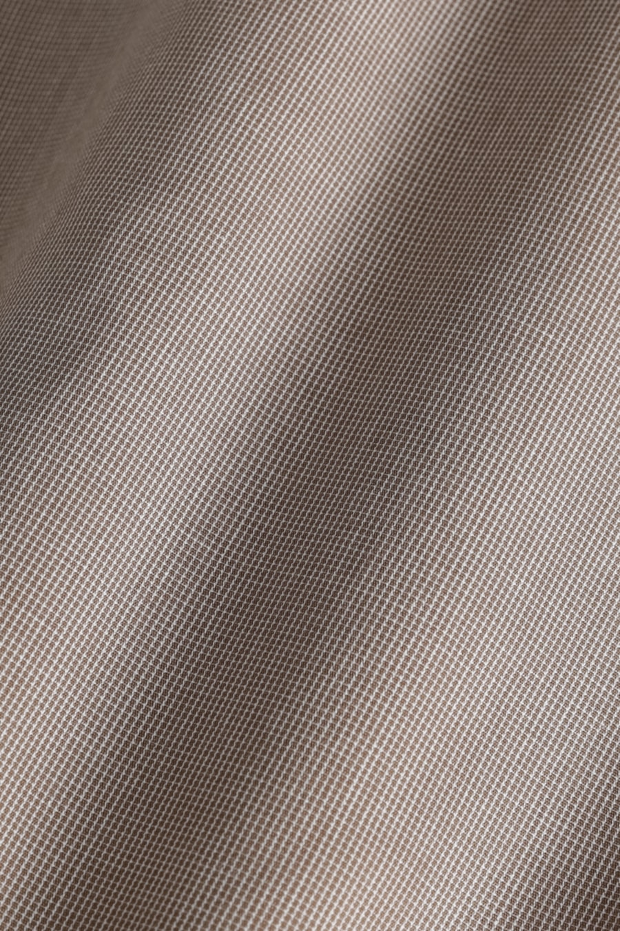 Camisa Manga Longa Slim Micro Xadrez Caqui / Branco — foto 6 de 6