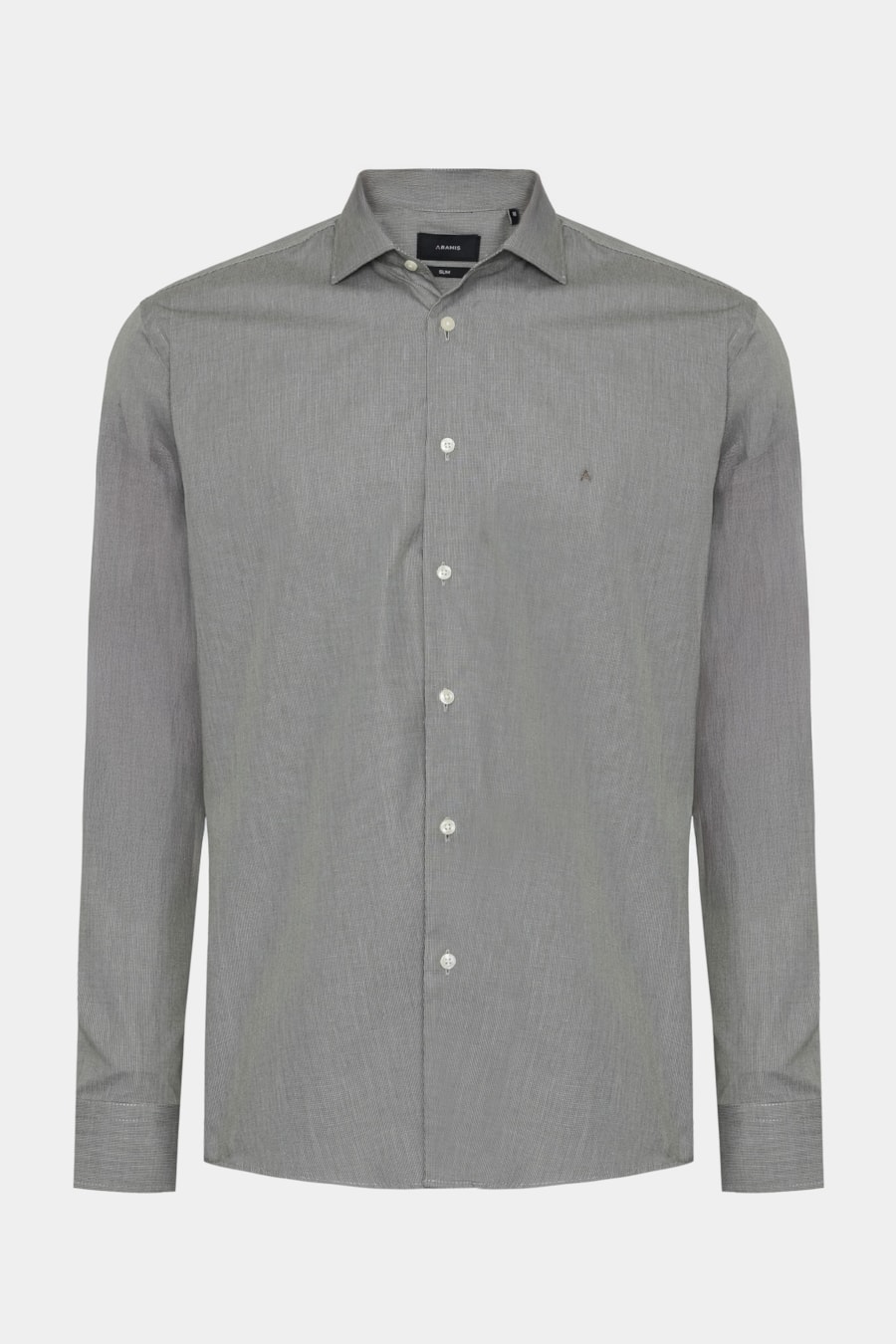 Camisa Manga Longa Slim Micro Xadrez Verde C/ Branco — foto 6 de 7