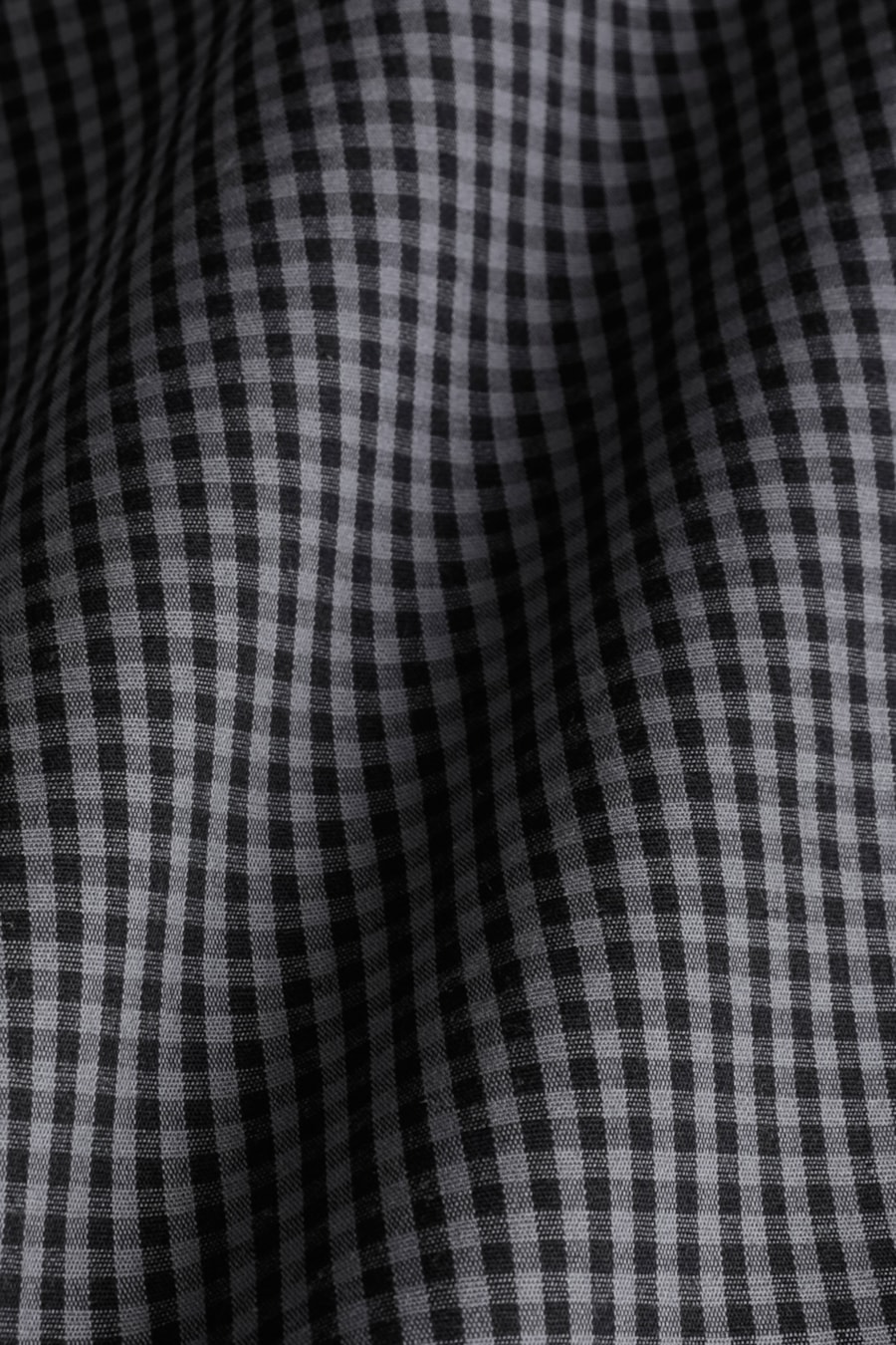 Camisa Manga Longa Slim Mini Xadrez Damero Chumbo C/ Preto — foto 6 de 6