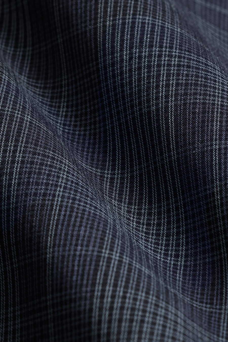 Camisa Manga Longa Slim Mini Xadrez Preto C/Cinza — foto 2 de 2