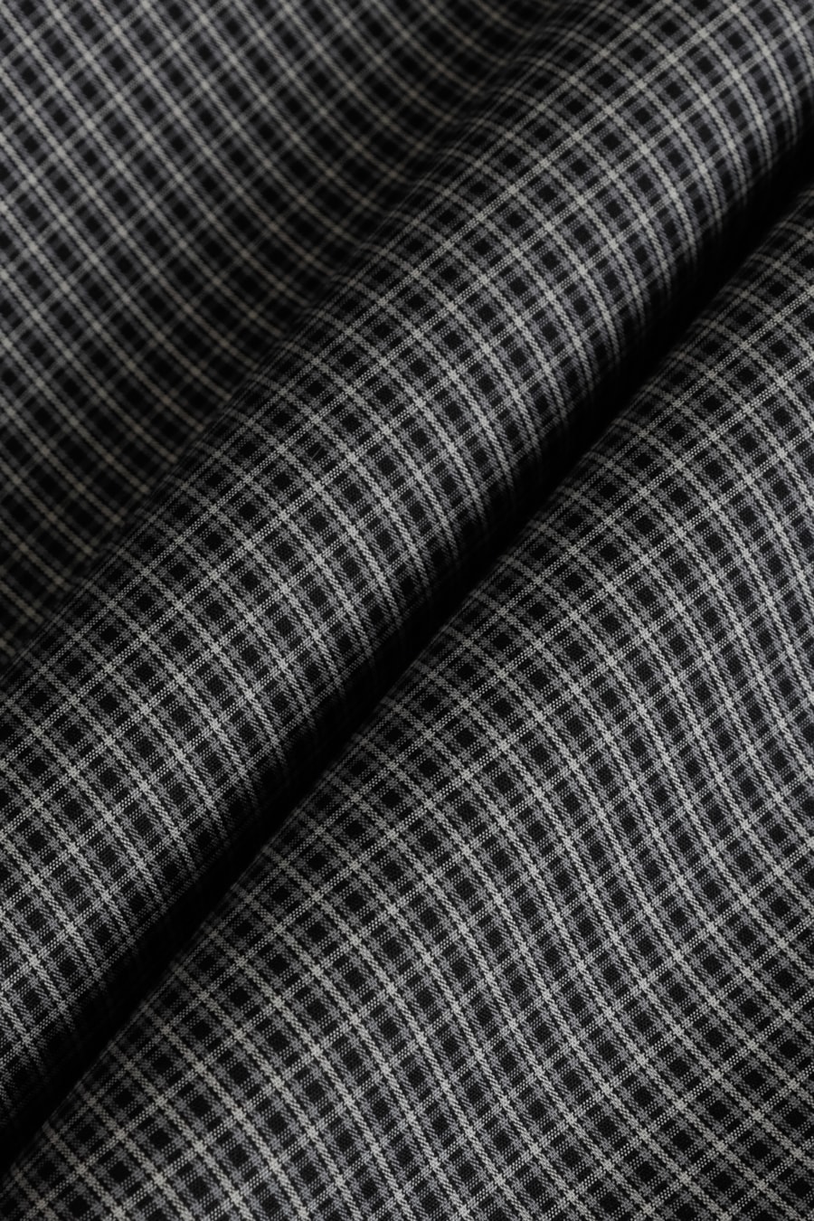 Camisa Manga Longa Slim Mini Xadrez Preto C/Cinza — foto 6 de 6