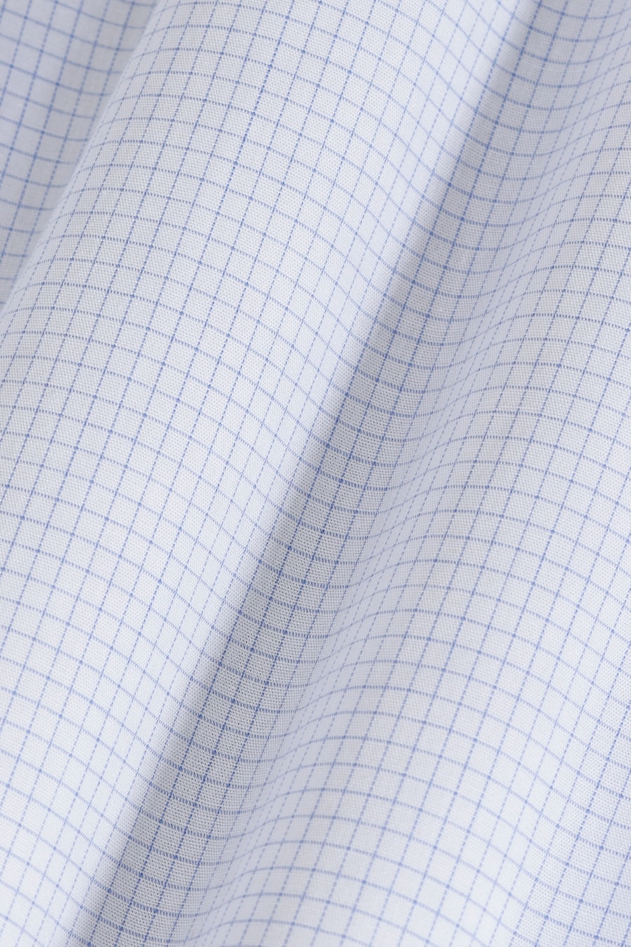 Camisa Manga Longa Slim Moscou Micro Xadrez Branco C/Azul — foto 6 de 6