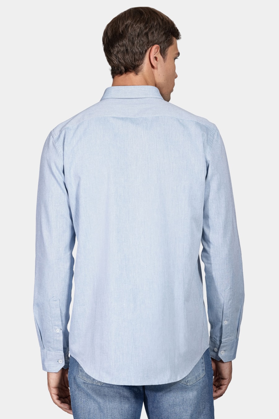 Camisa Manga Longa Slim Nature Line Azul — foto 4 de 6