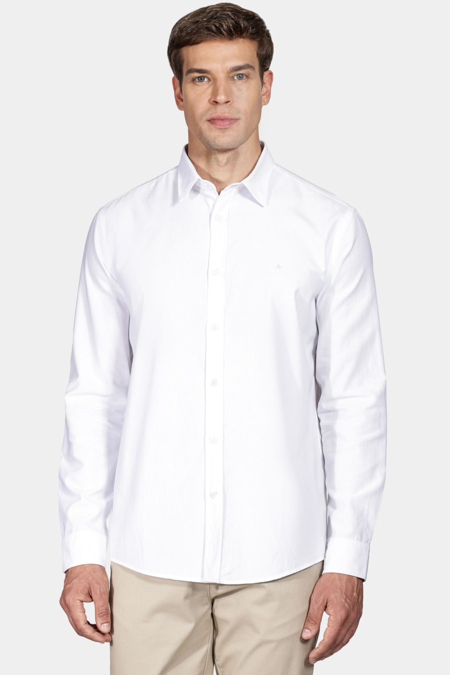 Camisa Manga Longa Slim Nature Line Branco — foto 1 de 6
