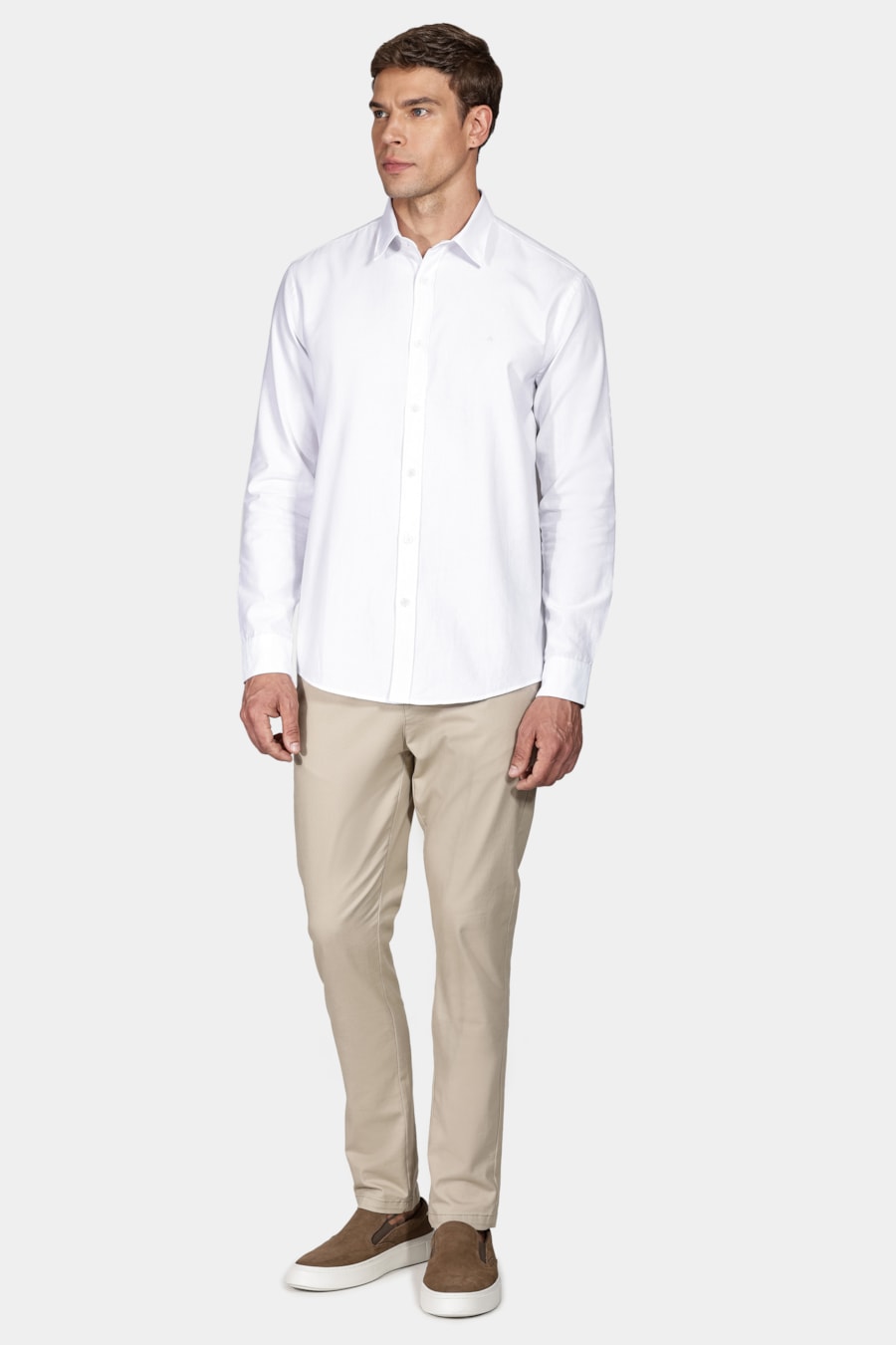 Camisa Manga Longa Slim Nature Line Branco — foto 2 de 6