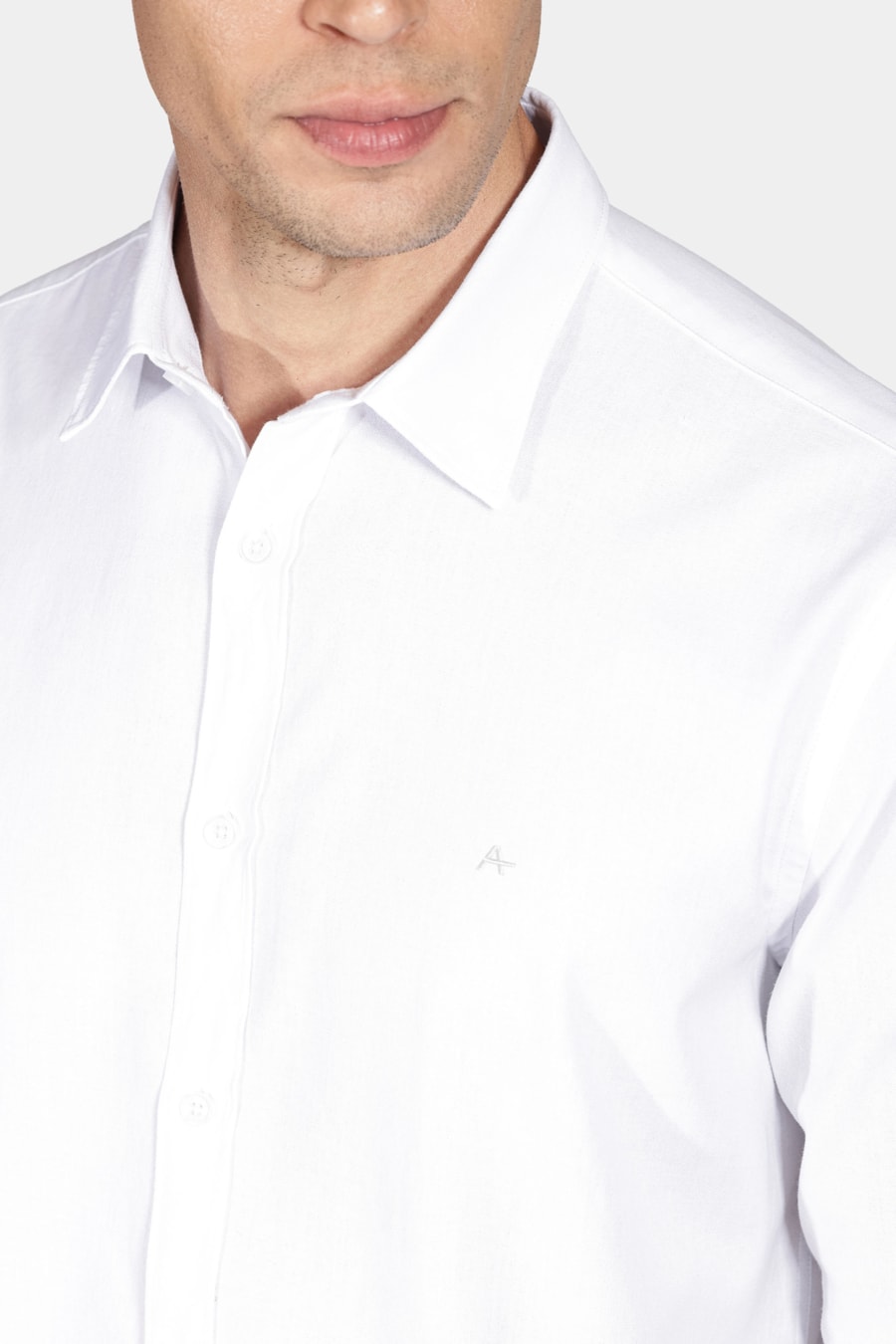 Camisa Manga Longa Slim Nature Line Branco — foto 3 de 6