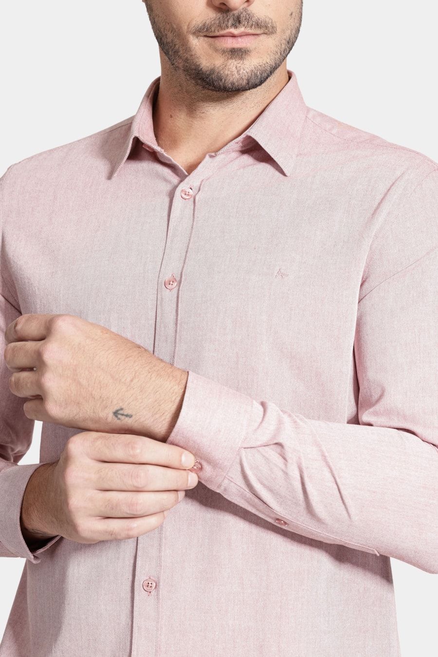 Camisa Manga Longa Slim Nature Line Tijolo — foto 3 de 6