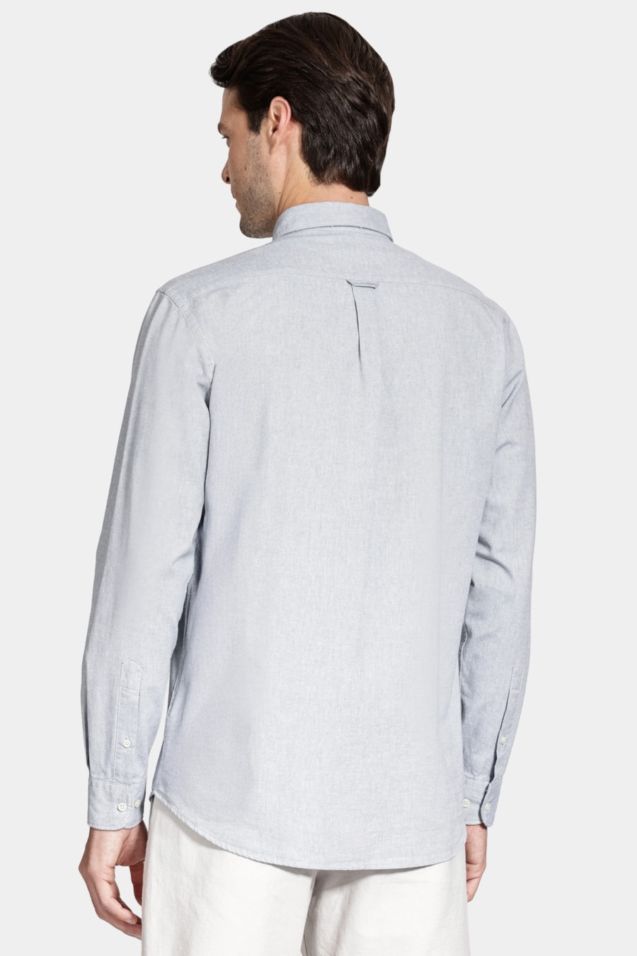 Camisa Manga Longa Slim Oxford Aluminio — foto 4 de 6