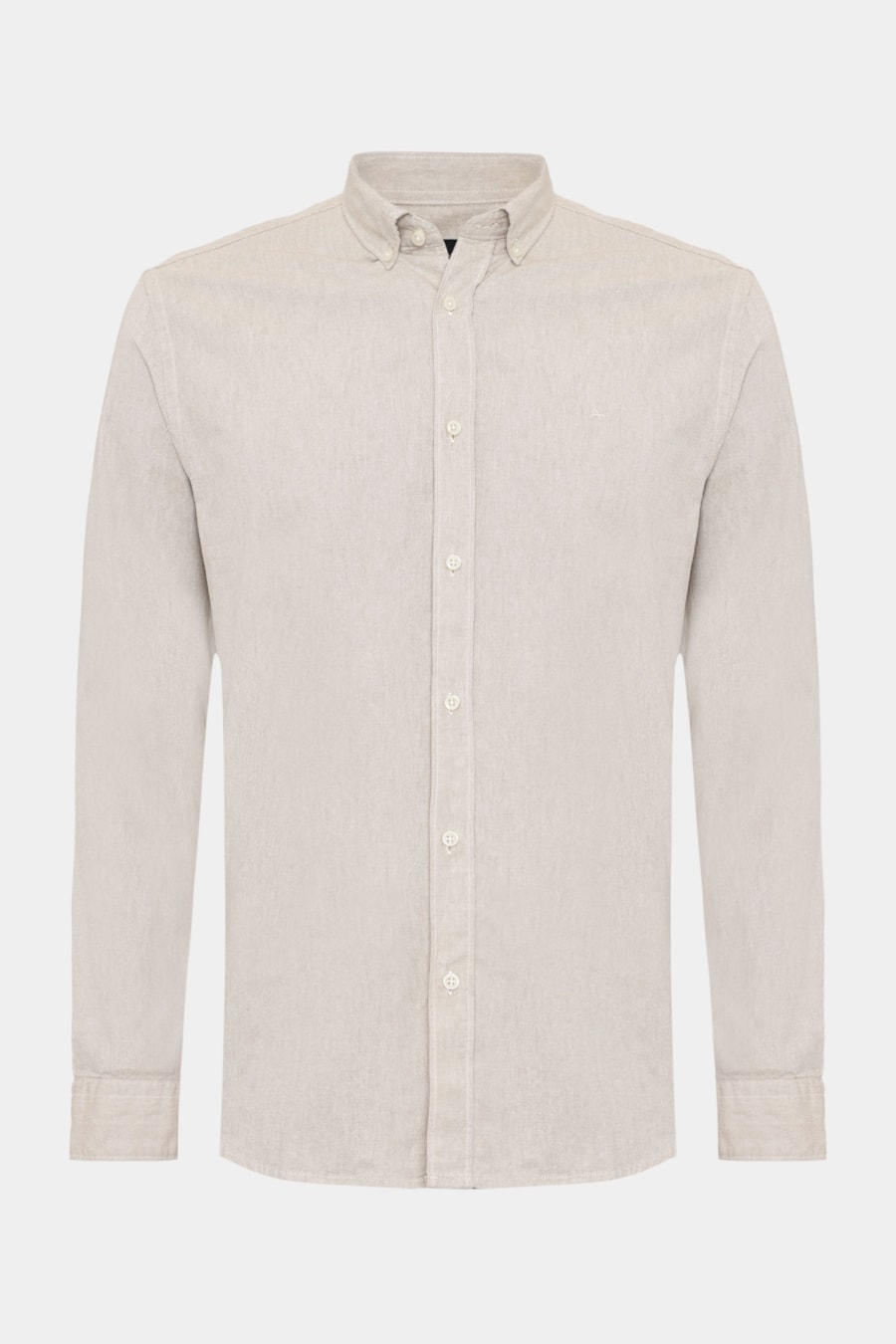 Camisa Manga Longa Slim Oxford Amendoim — foto 5 de 6