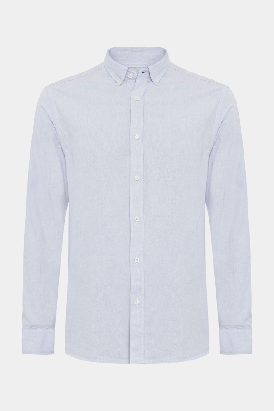 Camisa Manga Longa Slim Oxford Azul Bebe — foto 5 de 6