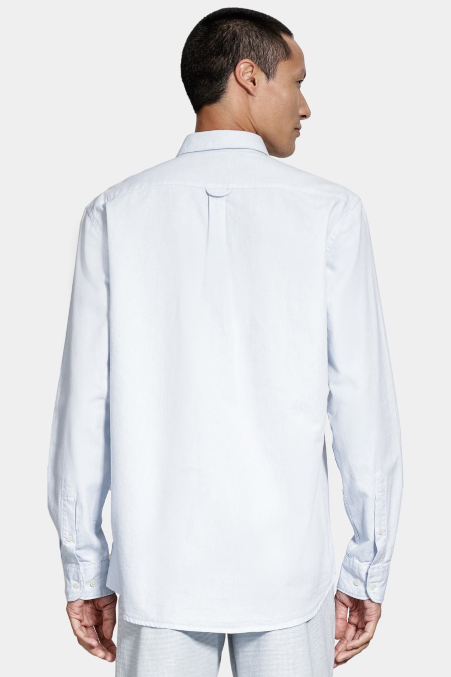 Camisa Manga Longa Slim Oxford Azul Claro — foto 4 de 6