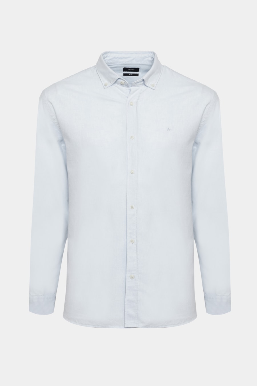 Camisa Manga Longa Slim Oxford Azul Claro — foto 5 de 6
