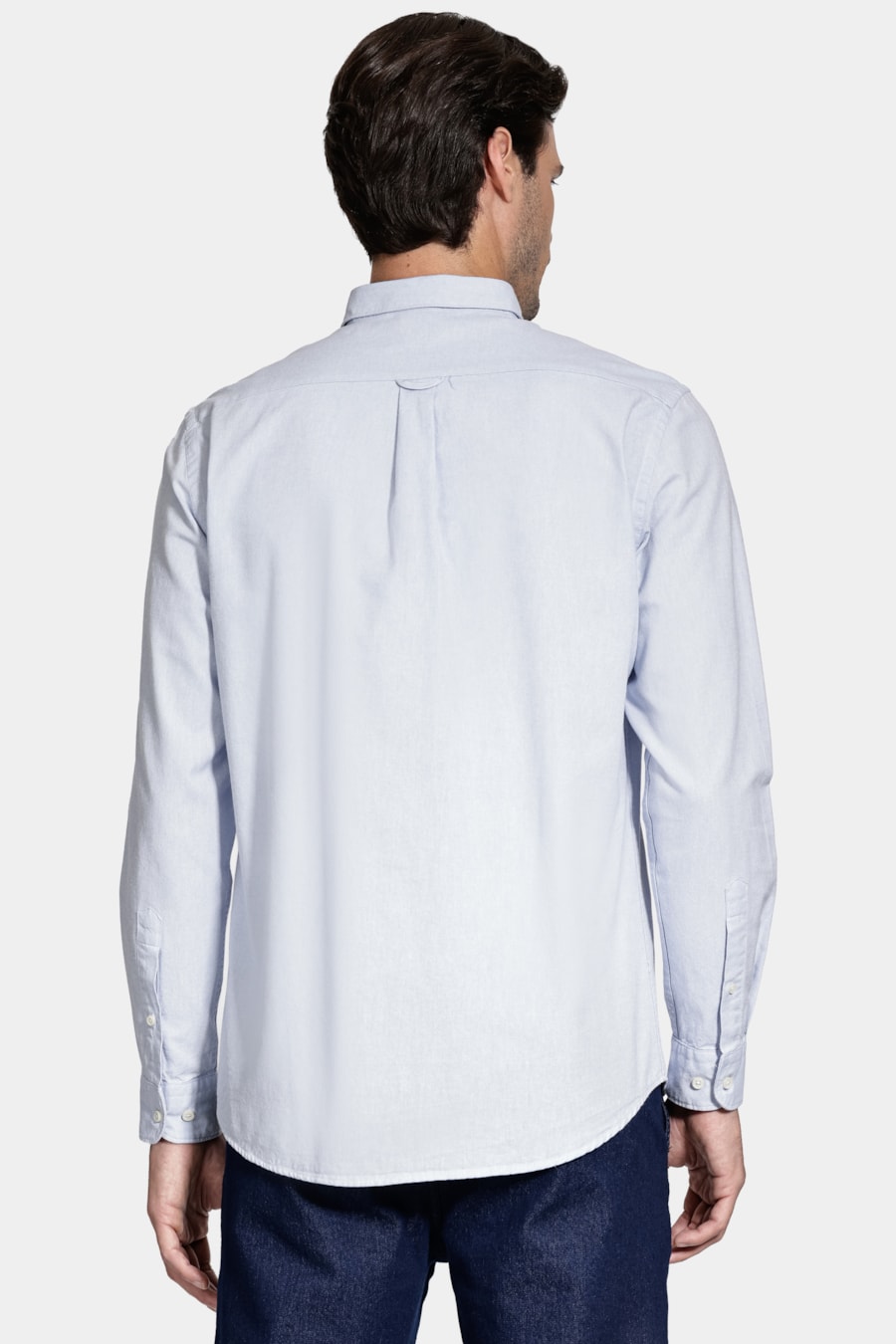 Camisa Manga Longa Slim Oxford Azul Pastel 115 — foto 4 de 6
