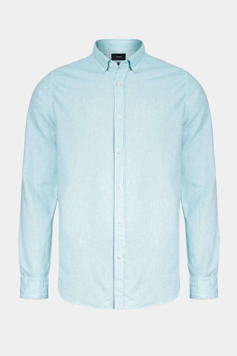 Camisa Manga Longa Slim Oxford Azul Turquesa — foto 5 de 6