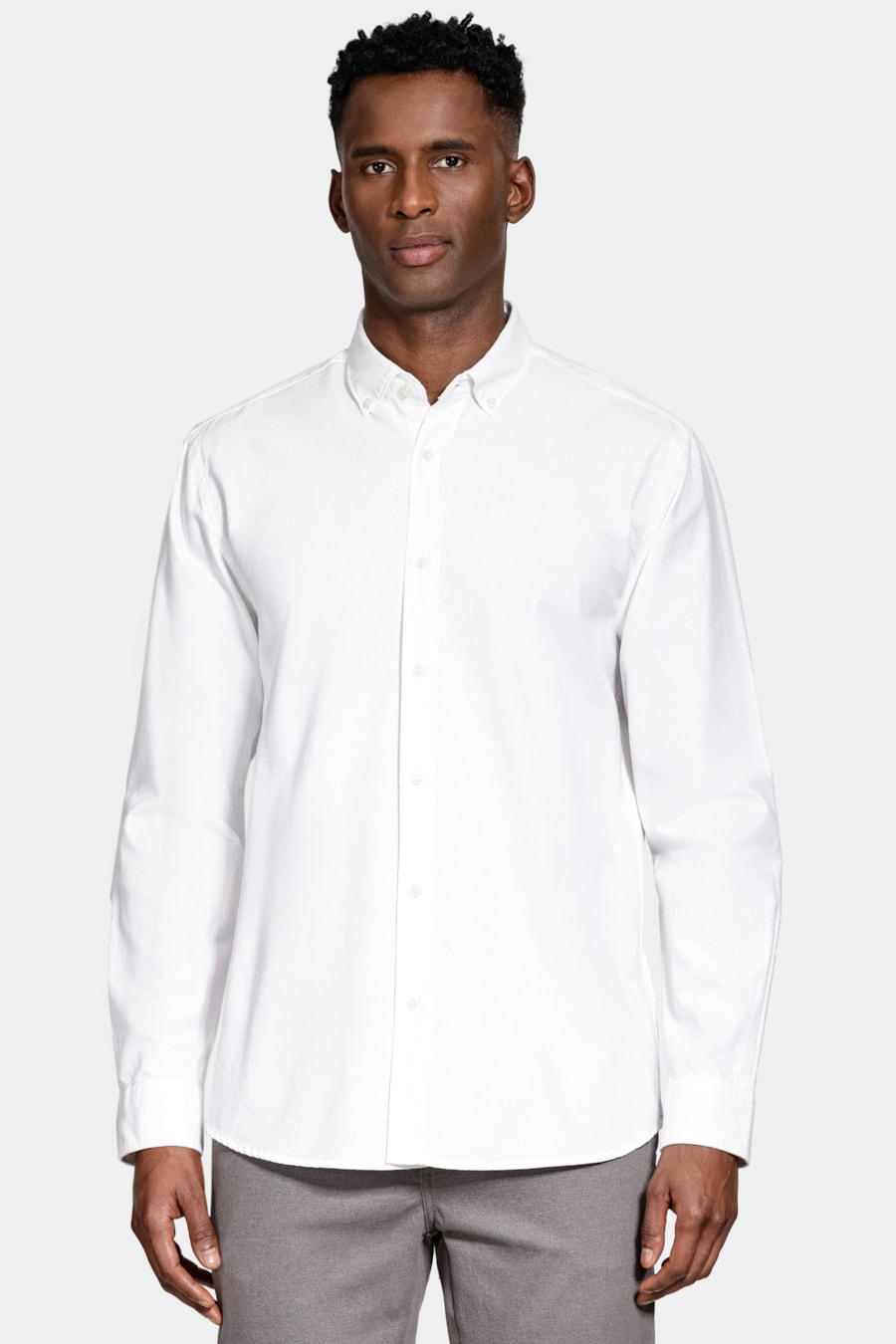 Camisa Manga Longa Slim Oxford Branco — foto 1 de 6