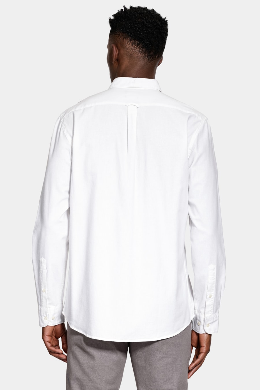 Camisa Manga Longa Slim Oxford Branco — foto 4 de 6