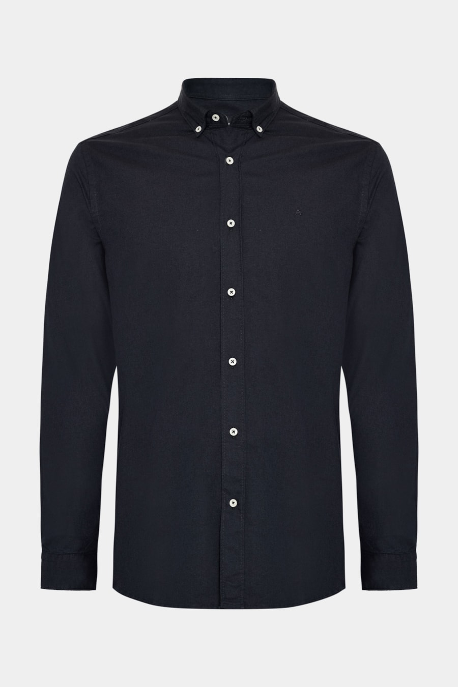 Camisa Manga Longa Slim Oxford Marinho — foto 5 de 6