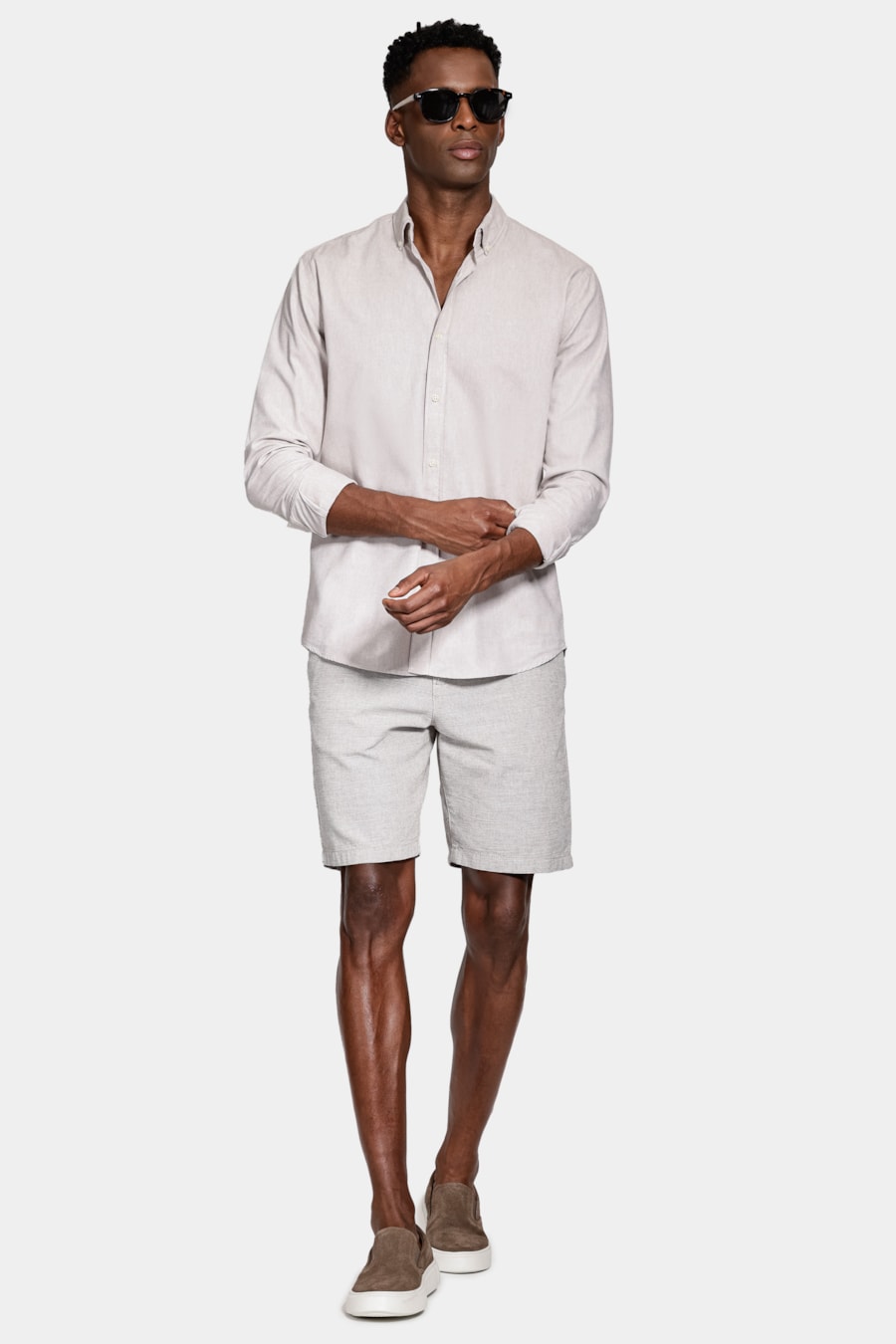 Camisa Manga Longa Slim Oxford Natural — foto 2 de 7