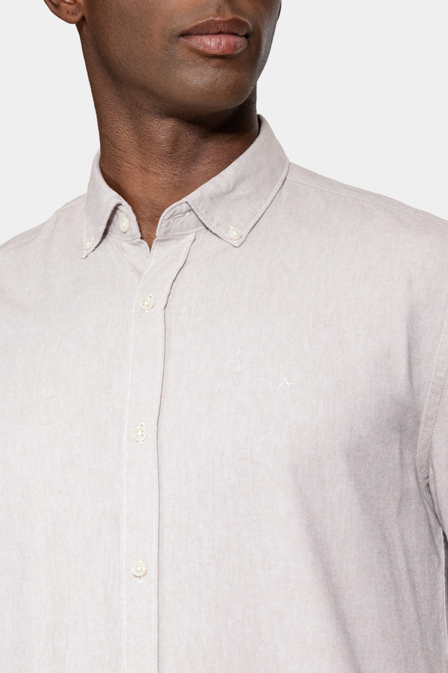 Camisa Manga Longa Slim Oxford Natural — foto 3 de 7