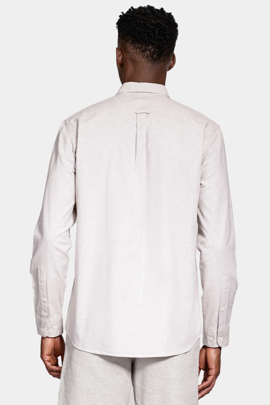 Camisa Manga Longa Slim Oxford Natural — foto 4 de 7