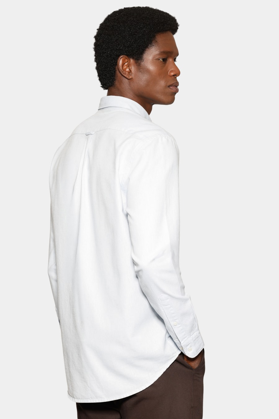 Camisa Manga Longa Slim Oxford Planalto Bdnw Azul Celeste — foto 4 de 6