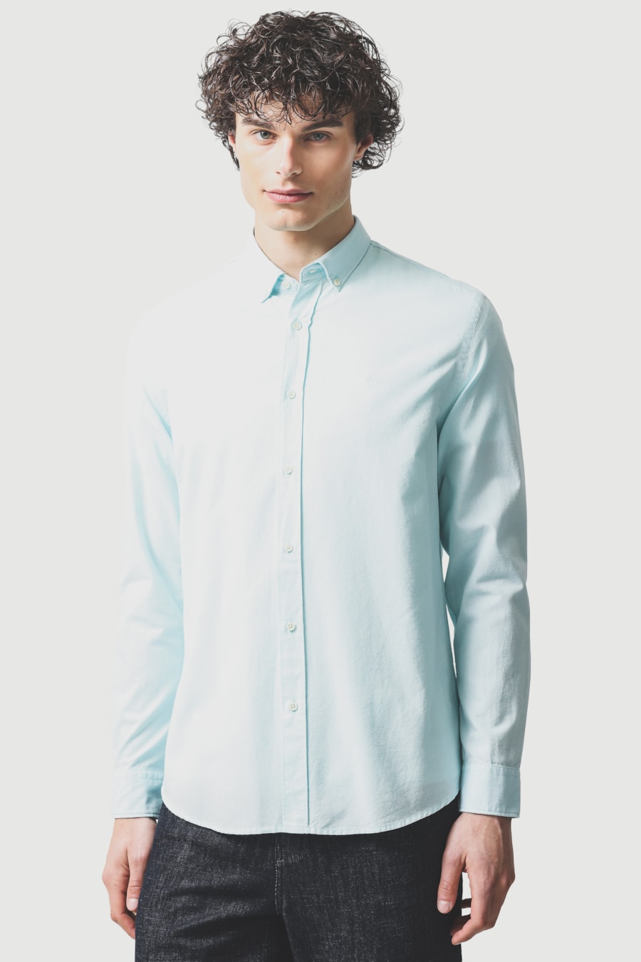 Camisa Manga Longa Slim Oxford Planalto Bdnw Azul Piscina — foto 1 de 6