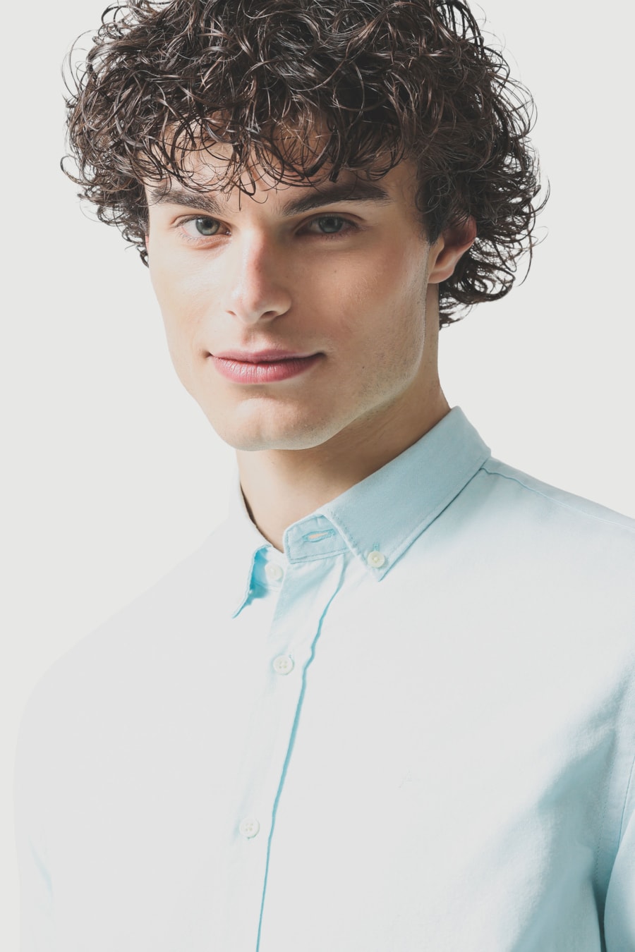 Camisa Manga Longa Slim Oxford Planalto Bdnw Azul Piscina — foto 3 de 6