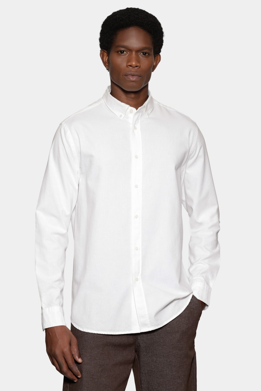 Camisa Manga Longa Slim Oxford Planalto Bdnw Branco — foto 1 de 6