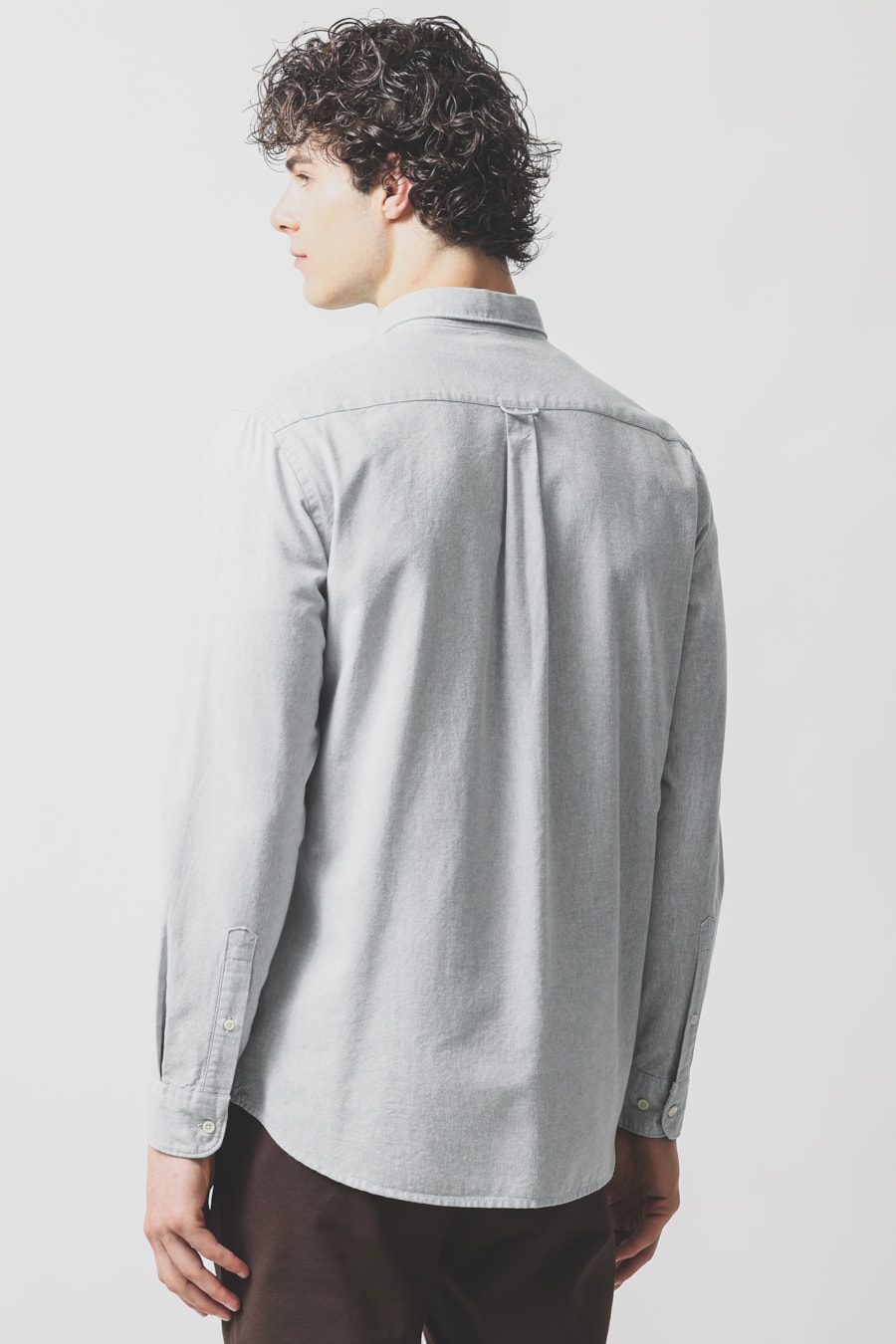 Camisa Manga Longa Slim Oxford Planalto Bdnw Cinza — foto 4 de 6