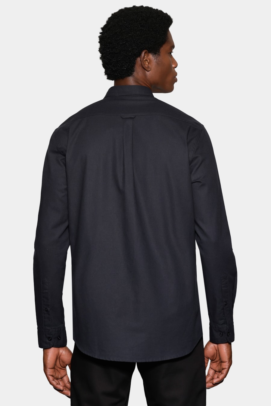 Camisa Manga Longa Slim Oxford Planalto Bdnw Marinho — foto 4 de 6